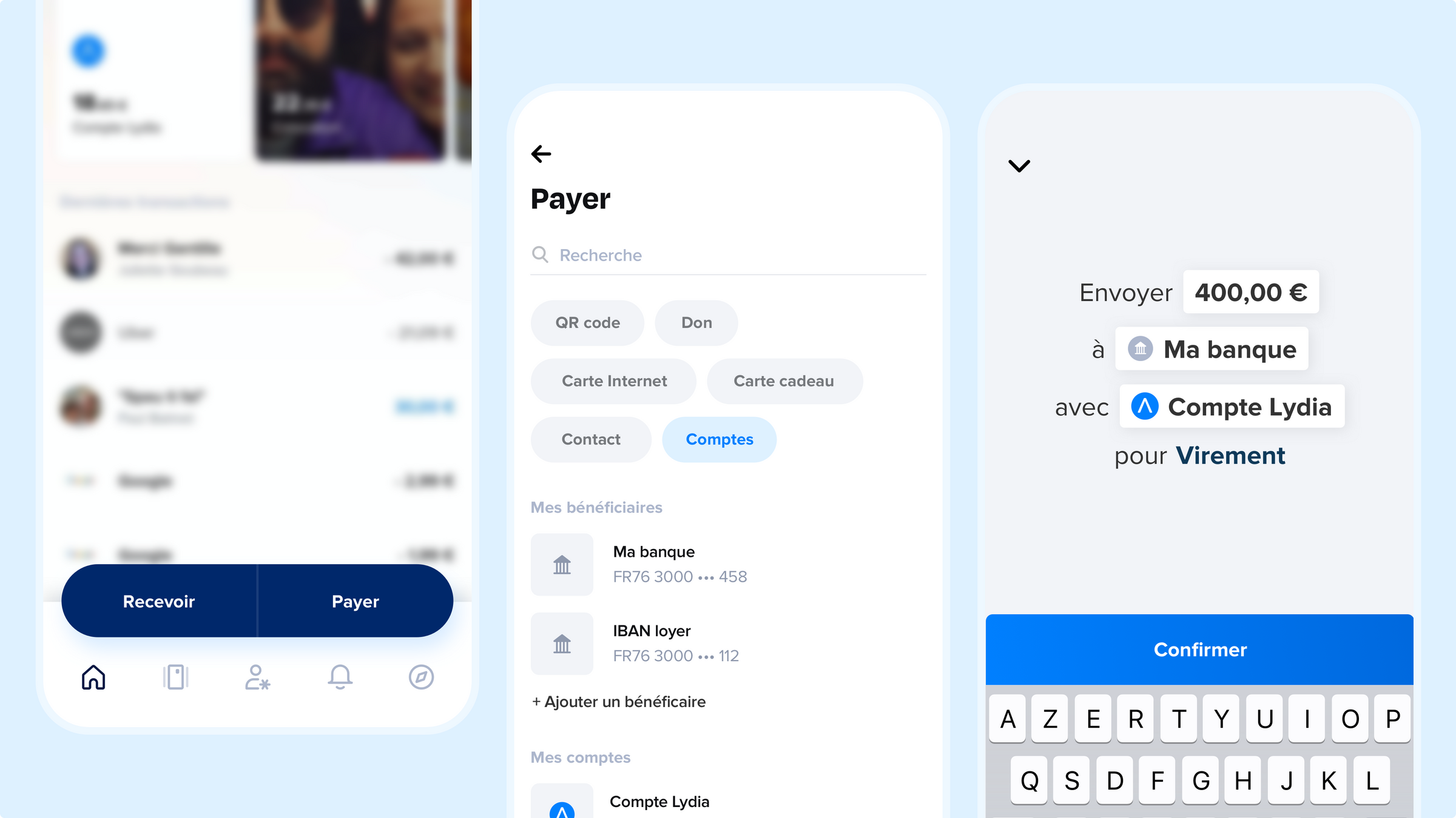 Ajouter sa banque dans Lydia Manuel d'utilisation de Lydia Comptes